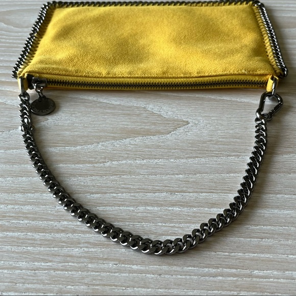 Stella McCartney Falabella Pouchette Bag Yellow Vegan Leather NEW - Picture 6 of 16